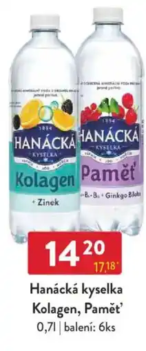 Qanto Hanácká kyselka Kolagen, Paměť' nabídka