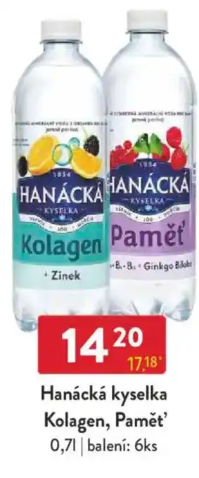 Qanto Hanácká kyselka Kolagen, Paměť' nabídka