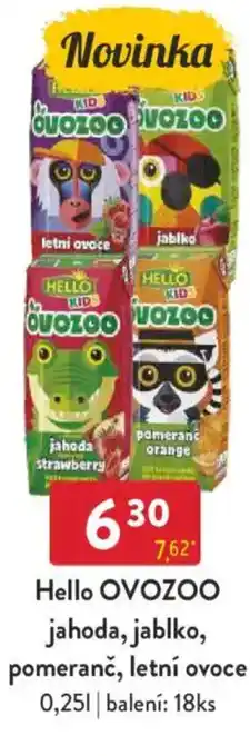 Qanto Hello OVOZOO jahoda, jablko, pomeranč, letní ovoce nabídka
