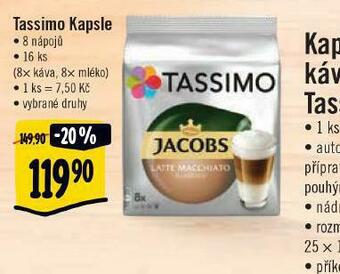 Albert Tassimo kapsle nabídka