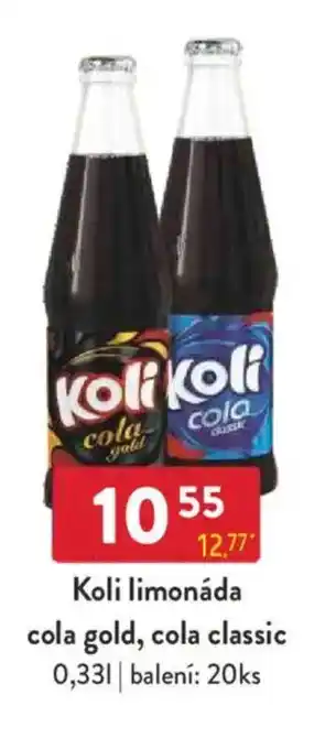 Qanto Koli limonáda cola gold, cola classic nabídka
