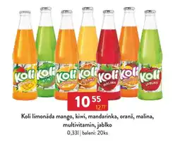 Qanto Koli limonáda mango, kiwi, mandarinka, oranž, malina, multivitamín, jablko nabídka