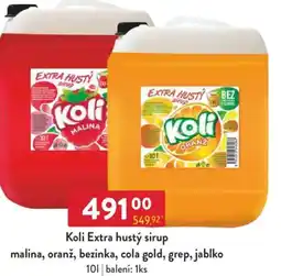 Qanto Koli Extra hustý sirup malina, oranž, bezinka, cola gold, grep, jablko nabídka