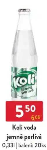 Qanto Koli voda jemně perlivá nabídka
