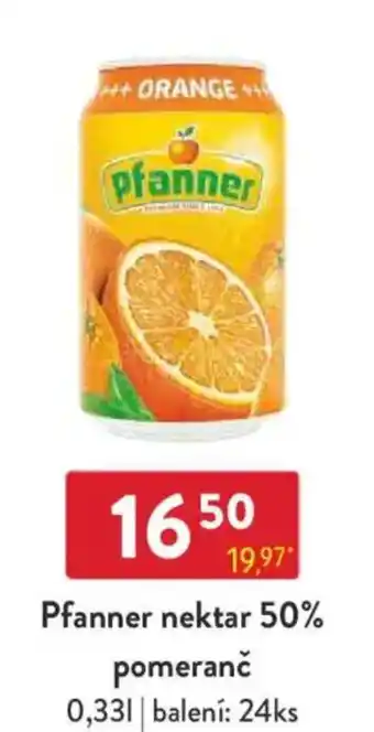 Qanto Pfanner nektar 50% pomeranč nabídka
