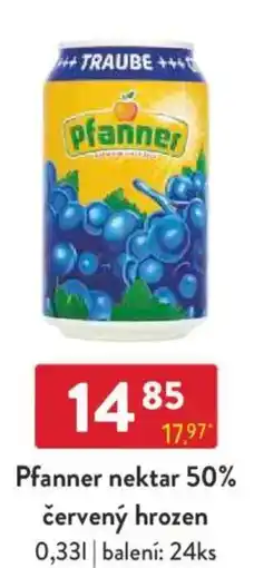 Qanto Pfanner nektar 50% červený hrozen nabídka
