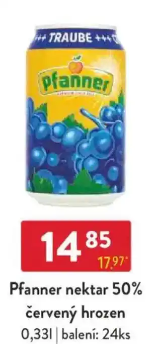 Qanto Pfanner nektar 50% červený hrozen nabídka