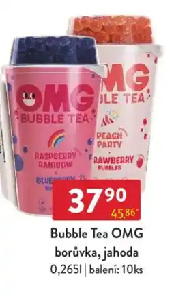 Qanto Bubble Tea OMG borůvka, jahoda nabídka