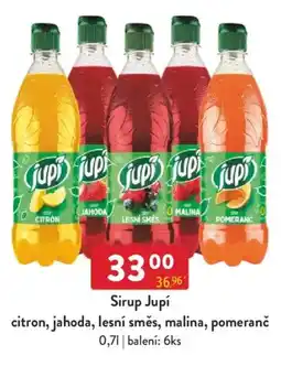 Qanto Sirup Jupí citron, jahoda, lesní směs, malina, pomeranč nabídka
