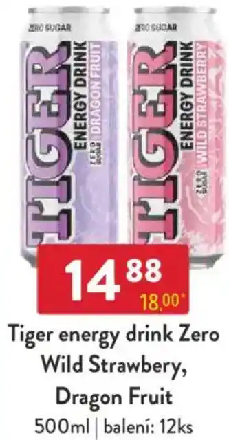 Qanto Tiger energy drink Zero Wild Strawbery, Dragon Fruit nabídka