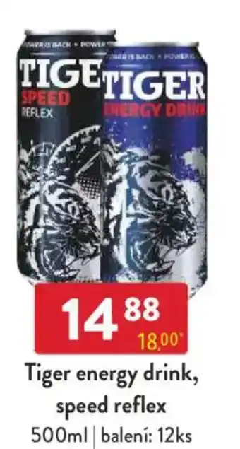 Qanto Tiger energy drink, speed reflex nabídka