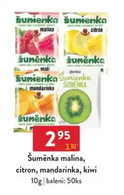 Qanto Šuměnka malina, citron, mandarinka, kiwi nabídka