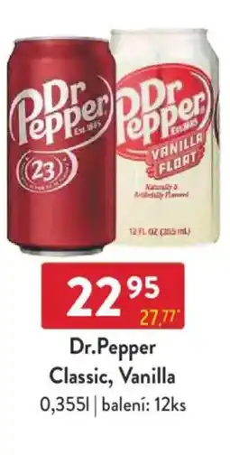 Qanto Dr.Pepper Classic, Vanilla nabídka
