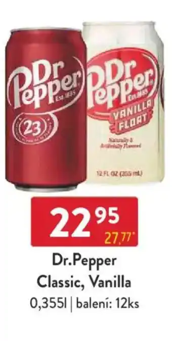 Qanto Dr.Pepper Classic, Vanilla nabídka