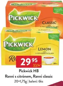 Qanto Pickwick HB Ranní s citrónem, Ranní classic nabídka