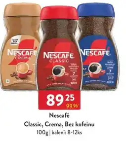 Qanto Nescafé Classic, Crema, Bez kofeinu nabídka