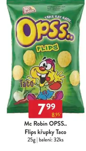 Qanto Mc Robin OPSS.. Flips křupky Taco nabídka