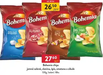 Qanto Bohemia chips jemně solené, slanina, špíz, smetana a cibule nabídka