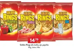 Qanto Golden Rings sůl, šunka, sýr, paprika nabídka