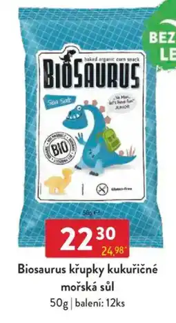 Qanto Biosaurus křupky kukuřičné mořská sůl nabídka