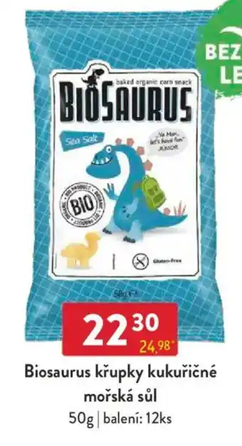 Qanto Biosaurus křupky kukuřičné mořská sůl nabídka