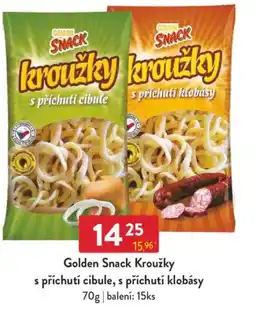 Qanto Golden Snack Kroužky s příchutí cibule, s příchutí klobásy nabídka
