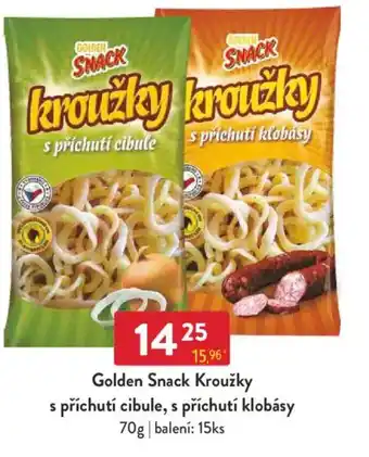 Qanto Golden Snack Kroužky s příchutí cibule, s příchutí klobásy nabídka