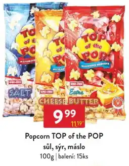 Qanto Popcorn TOP of the POP sůl, sýr, máslo nabídka
