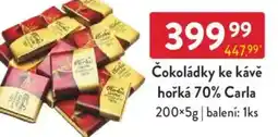 Qanto Čokoládky ke kávě hořká 70% Carla nabídka