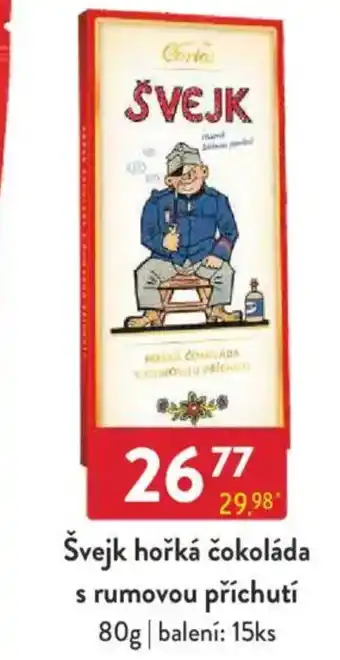 Qanto Švejk hořká čokoláda s rumovou příchutí nabídka