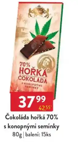 Qanto Čokoláda hořká 70% s konopnými semínky nabídka