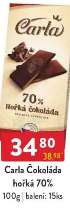 Qanto Carla Čokoláda hořká 70% nabídka