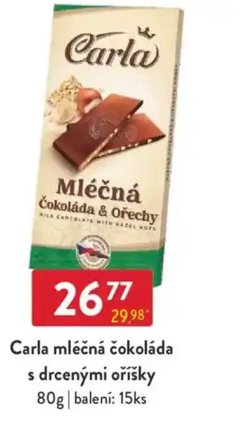 Qanto Carla mléčná čokoláda s drcenými oříšky nabídka