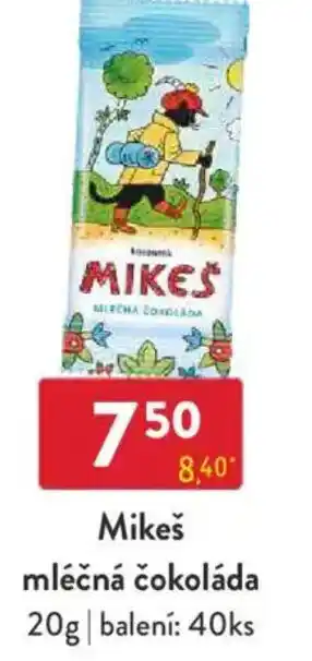 Qanto Mikeš mléčná čokoláda nabídka