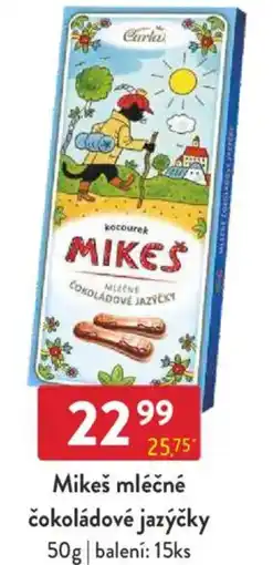 Qanto Mikeš mléčné čokoládové jazýčky nabídka