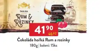Qanto Čokoláda hořká Rum a rozinky nabídka