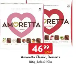 Qanto Amoretta Classic, Desserts nabídka