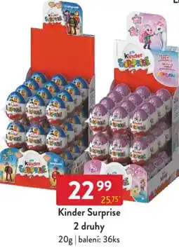 Qanto Kinder Surprise 2 druhy nabídka