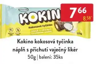 Qanto Kokino kokosová tyčinka náplň s příchutí vaječný likér nabídka