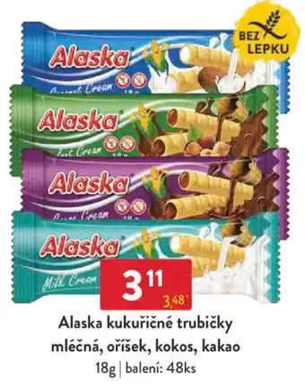 Qanto Alaska kukuřičné trubičky mléčná, oříšek, kokos, kakao nabídka
