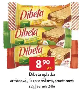 Qanto Dibeta oplatka arašídová, lísko-oříšková, smetanová nabídka