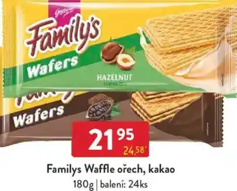 Qanto Familys Waffle ořech, kakao nabídka