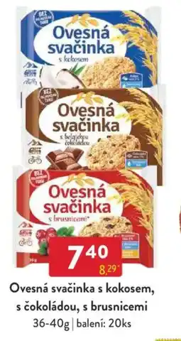 Qanto Ovesná svačinka s kokosem, s čokoládou, s brusnicemi nabídka