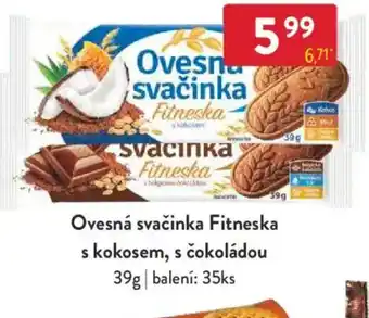 Qanto Ovesná svačinka Fitneska s kokosem, s čokoládou nabídka