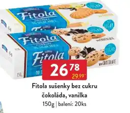 Qanto Fitola sušenky bez cukru čokoláda, vanilka nabídka