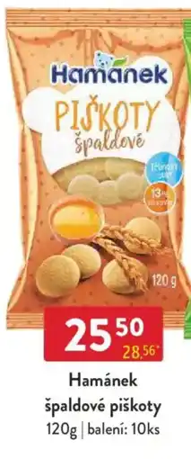 Qanto Hamánek špaldové piškoty nabídka