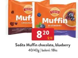 Qanto Sedita Muffin chocolate, blueberry nabídka