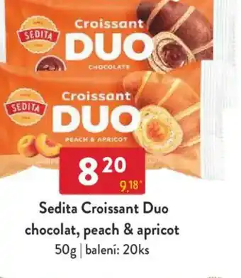 Qanto Sedita Croissant Duo chocolat, peach & apricot nabídka