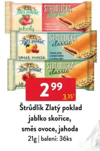Qanto Štrudlík Zlatý poklad jablko skořice, směs ovoce, jahoda nabídka