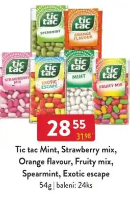 Qanto Tic tac Mint, Strawberry mix, Orange flavour, Fruity mix, Spearmint, Exotic escape nabídka